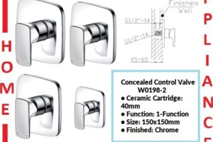 AALTO CONCEALED CONTROL VALVE W0198-2 ( Chrome ) / FREE EXPRESS DELIVERY