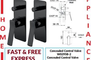 AALTO CONCEALED CONTROL VALVE W0295B-2 ( MATTE BLACK ) / FREE EXPRESS DELIVERY