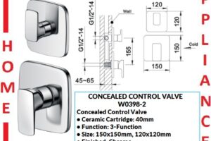 AALTO CONCEALED CONTROL VALVE W0398-2 ( Chrome ) / FREE EXPRESS DELIVERY