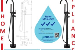 AALTO Single-Lever Floor-Mounted Bath-Shower Mixer 1005B ( MATTE BLACK ) / FREE EXPRESS DELIVERY