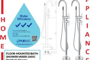 AALTO Single-Lever Floor-Mounted Bath-Shower Mixer 1005C ( CHROME ) / FREE EXPRESS DELIVERY