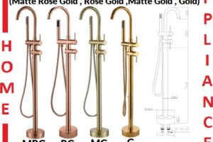 AALTO Single-Lever Floor-Mounted Bath-Shower Mixer 1005MRG,RG,MG,G (Matte Rose Gold , Rose Gold , Matte Gold , Gold ) / FREE EXPRESS DELIVERY