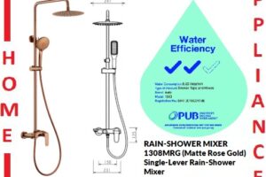 AALTO Single-Lever Rain-Shower Mixer 1308MRG ( MATTE ROSE GOLD ) / FREE EXPRESS DELIVERY