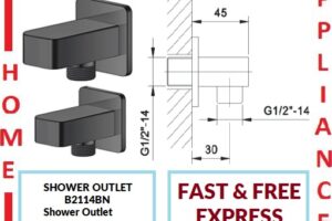 AALTO SHOWER OUTLET B2114BN ( BLACK NICKEL ) / FREE EXPRESS DELIVERY