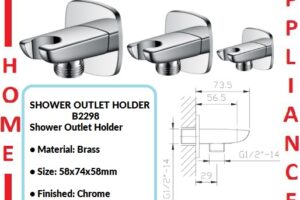 AALTO SHOWER OUTLET HOLDER B2298 ( Chrome ) / FREE EXPRESS DELIVERY