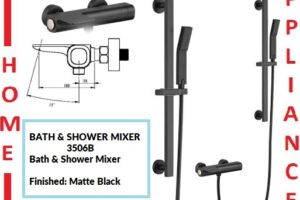 AALTO BATH & SHOWER MIXER 3506B ( MATTE BLACK ) / FREE EXPRESS DELIVERY