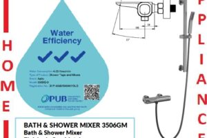 AALTO BATH & SHOWER MIXER 3506GM ( GUN METAL ) / FREE EXPRESS DELIVERY