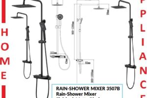 AALTO RAIN-SHOWER MIXER 3507B ( MATTE BLACK ) / FREE EXPRESS DELIVERY