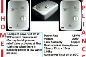 BENNINGTON C600 ELECTRIC INSTANT WATER HEATER / FREE EXPRESS DELIVERY