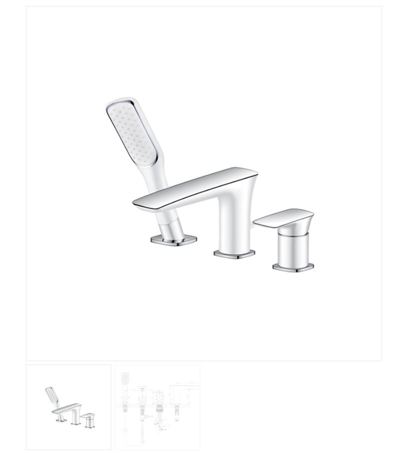 AALTO BATH-SHOWER MIXER (3-PIECE) 6198 ( Chrome ) / FREE EXPRESS DELIVERY - Image 2