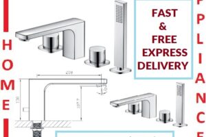 AALTO BATH-SHOWER MIXER (4-PIECE) 6295 ( Chrome ) / FREE EXPRESS DELIVERY