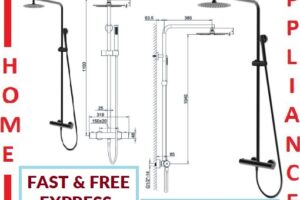 AALTO Single-Lever Rain-Shower Mixer 8925B ( MATTE BLACK ) / FREE EXPRESS DELIVERY