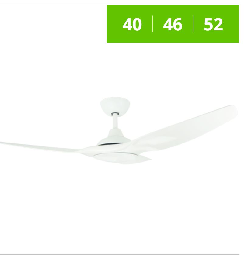 FANZTEC AirStream 46" 3 Blades ABS Ceiling Fan ( Matte White , Matte Black ) With DC Motor / FREE EXPRESS DELIVERY - Image 4