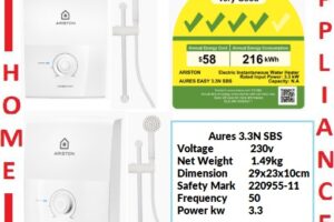 ARISTON AURES EASY 3.3N SBS INSTANT WATER HEATER / FREE EXPRESS DELIVERY