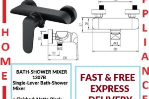 AALTO Single-Lever Bath-Shower Mixer 1307B ( Matte Black ) / FREE EXPRESS DELIVERY