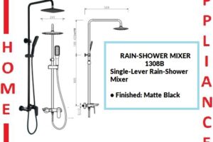 AALTO Single-Lever Rain-Shower Mixer 1308B ( Matte Black ) / FREE EXPRESS DELIVERY