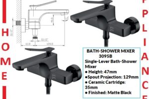 AALTO Single-Lever Bath-Shower Mixer 3095B ( Matte Black ) / FREE EXPRESS DELIVERY