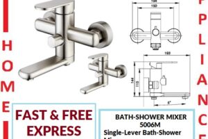 AALTO Single-Lever Bath-Shower Mixer 5006M ( Brushed Steel ) / FREE EXPRESS DELIVERY