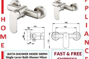 AALTO Single-Lever Bath-Shower Mixer 5009M ( Brushed Steel ) / FREE EXPRESS DELIVERY