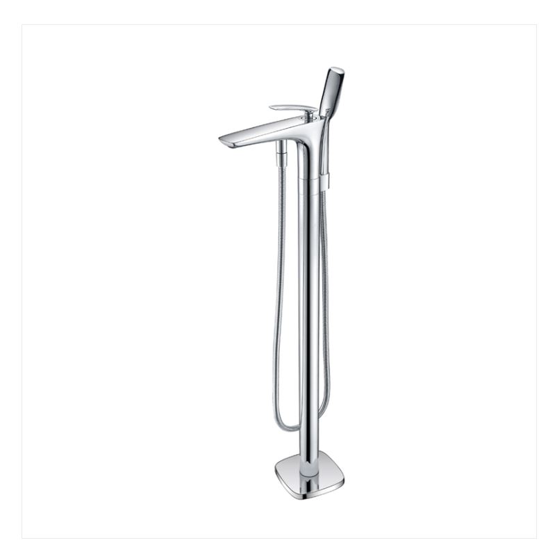 AALTO Single-Lever Floor-Mounted Bath-Shower Mixer 8798W-2 ( Chrome + White ) / FREE EXPRESS DELIVERY - Image 2