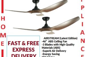 FANZTEC AIRSTREAM  (Latest Edition) 46" 3 Blades ABS Ceiling Fan / FREE EXPRESS DELIVERY
