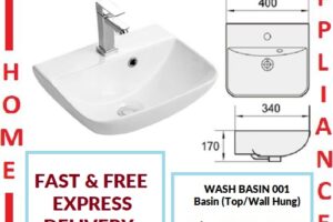 AALTO WASH BASIN (Top/Wall Hung) 001 ( WHITE ) / FREE EXPRESS DELIVERY