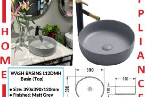 AALTO WASH BASINS (Top) 112DMH ( Matt Grey ) / FREE EXPRESS DELIVERY