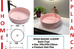 AALTO WASH BASINS (Top) 112DMP ( Matt Pink ) / FREE EXPRESS DELIVERY