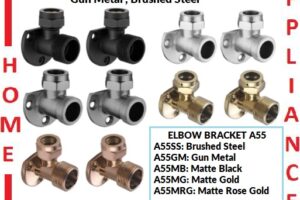 AALTO ELBOW BRACKET A55 ( Chrome , Brushed Steel , Gun Metal , Matte Black , Matte Gold , Matte Rose Gold ) / FREE EXPRESS DELIVERY