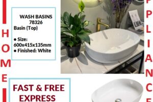 AALTO WASH BASINS (Top)  78326 ( White ) / FREE EXPRESS DELIVERY