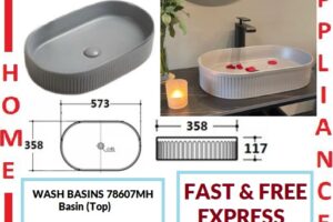 AALTO WASH BASINS (Top) 78607MH ( Matte Grey ) / FREE EXPRESS DELIVERY