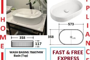 AALTO WASH BASINS (Top) 78607MW ( Matte White ) / FREE EXPRESS DELIVERY