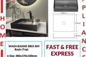 AALTO WASH BASINS (Top) 8803-BM ( Gun Metal ) / FREE EXPRESS DELIVERY