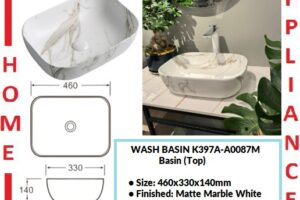 AALTO WASH BASIN (Top)  K397A-A0087M ( Matte Marble White ) / FREE EXPRESS DELIVERY