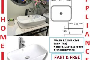 AALTO WASH BASINS (Top) K365 ( White ) / FREE EXPRESS DELIVERY
