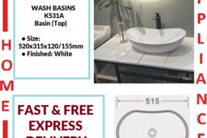 AALTO WASH BASINS (Top) K531A ( White ) / FREE EXPRESS DELIVERY