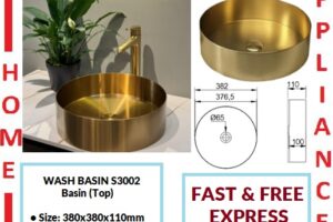 AALTO WASH BASIN (Top) S3002 ( Matte Gold ) / FREE EXPRESS DELIVERY