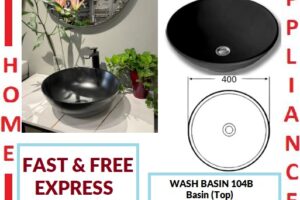 AALTO WASH BASIN  (Top) 104B ( Matte Black ) / FREE EXPRESS DELIVERY
