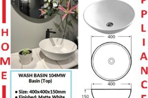 AALTO WASH BASIN (Top) 104MW ( Matte White ) / FREE EXPRESS DELIVERY