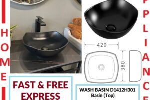 AALTO WASH BASIN (Top) D1412H301 ( Matte Black ) / FREE EXPRESS DELIVERY