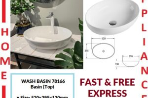 AALTO WASH BASIN (Top) 78166 ( White ) / FREE EXPRESS DELIVERY