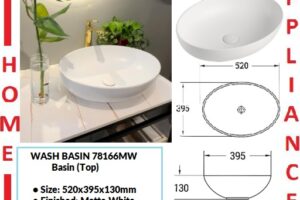 AALTO WASH BASIN (Top) 78166MW ( Matte White ) / FREE EXPRESS DELIVERY