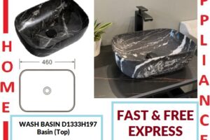 AALTO WASH BASIN  (Top) D1333H197 ( Black Marble ) / FREE EXPRESS DELIVERY