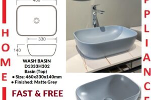 AALTO WASH BASIN (Top) D1333H302 ( Matte Grey ) / FREE EXPRESS DELIVERY
