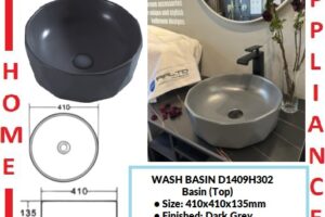 AALTO WASH BASIN (Top) D1409H302 ( Dark Grey ) / FREE EXPRESS DELIVERY