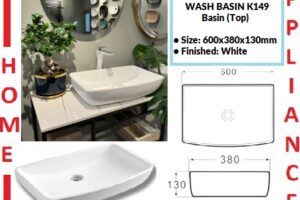 AALTO RECTANGULAR WASH BASIN ( TOP )  K149 ( WHITE ) / FREE EXPRESS DELIVERY