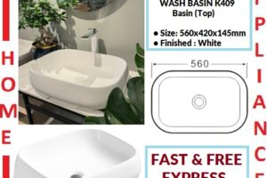 AALTO WASH BASIN (Top) K409 ( White ) / FREE EXPRESS DELIVERY