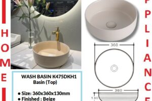 AALTO WASH BASIN (Top) K475DKH1 ( Beige ) / FREE EXPRESS DELIVERY