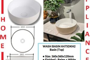 AALTO WASH BASIN (Top) K475DKH2 ( Beige + White ) / FREE EXPRESS DELIVERY