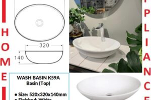 AALTO WASH BASIN (Top) K59A ( WHITE ) / FREE EXPRESS DELIVERY